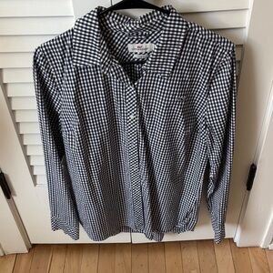 Vineyard Vines Black and White Checkered Blouse
